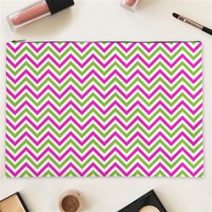 Mave,chevron,white,navi,purple Cosmetic Bag (xxl) by nateshop