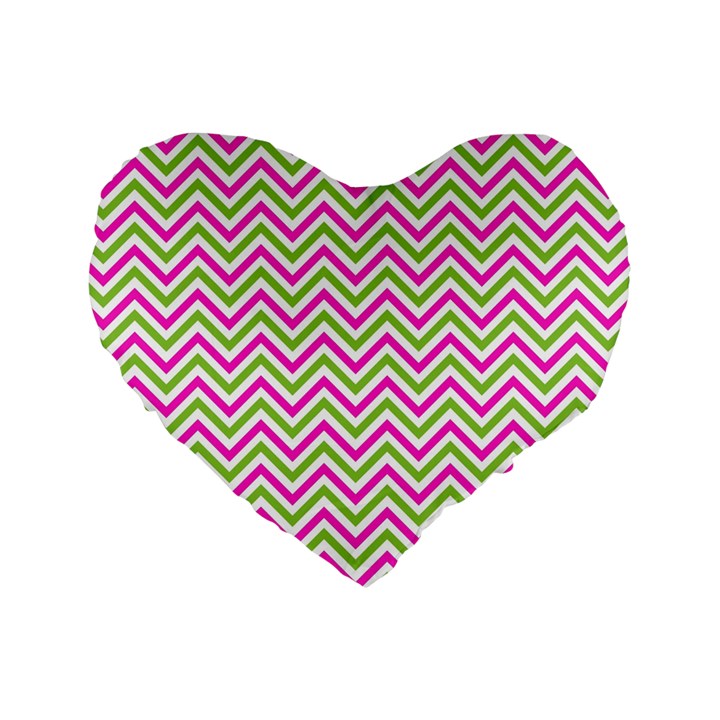 Mave,chevron,white,navi,purple Standard 16  Premium Heart Shape Cushions