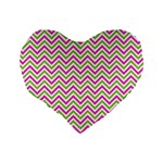 Mave,chevron,white,navi,purple Standard 16  Premium Heart Shape Cushions Back