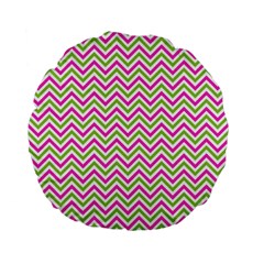 Mave,chevron,white,navi,purple Standard 15  Premium Flano Round Cushions by nateshop