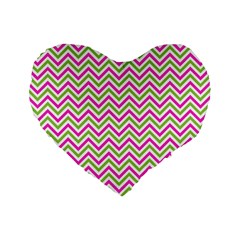 Mave,chevron,white,navi,purple Standard 16  Premium Flano Heart Shape Cushions by nateshop