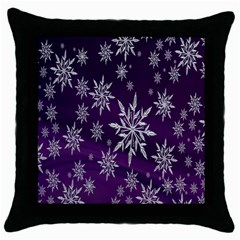 Star Christmas Throw Pillow Case (black) by nateshop