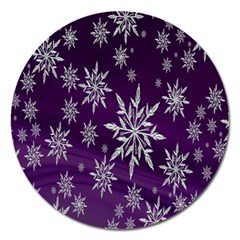 Star Christmas Magnet 5  (round) by nateshop