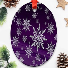 Star Christmas Oval Ornament (two Sides) by nateshop