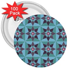 Floral Pattern Floral Motif 3  Buttons (100 Pack)  by Wegoenart