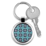 Floral Pattern Floral Motif Key Chain (Round) Front