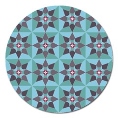 Floral Pattern Floral Motif Magnet 5  (round) by Wegoenart