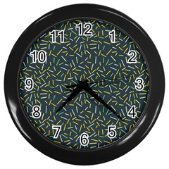 Abstract Pattern Sprinkles Sprinkle Wall Clock (black) by Wegoenart