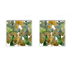 Illustration Sheet Autumn Color Drawing Cufflinks (square) by Wegoenart