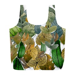 Illustration Sheet Autumn Color Drawing Full Print Recycle Bag (l) by Wegoenart