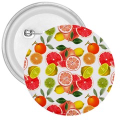 Citrus Fruit Seamless Pattern 3  Buttons by Wegoenart