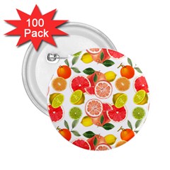 Citrus Fruit Seamless Pattern 2 25  Buttons (100 Pack)  by Wegoenart