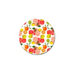 Citrus Fruit Seamless Pattern Golf Ball Marker by Wegoenart