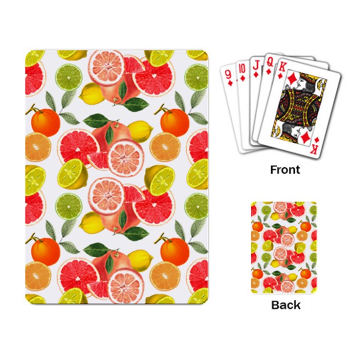 Citrus Fruit Seamless Pattern Playing Cards Single Design (Rectangle)