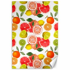 Citrus Fruit Seamless Pattern Canvas 12  X 18  by Wegoenart