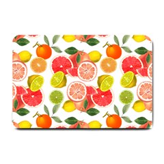 Citrus Fruit Seamless Pattern Small Doormat  by Wegoenart