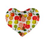 Citrus Fruit Seamless Pattern Standard 16  Premium Heart Shape Cushions Back