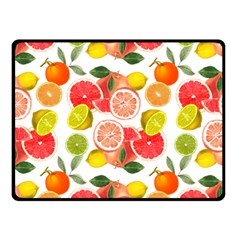 Citrus Fruit Seamless Pattern Double Sided Fleece Blanket (small)  by Wegoenart