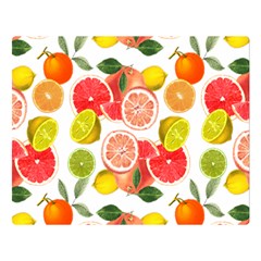 Citrus Fruit Seamless Pattern Double Sided Flano Blanket (large)  by Wegoenart