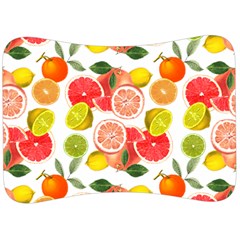 Citrus Fruit Seamless Pattern Velour Seat Head Rest Cushion by Wegoenart