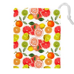 Citrus Fruit Seamless Pattern Drawstring Pouch (5xl) by Wegoenart