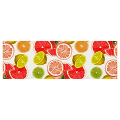 Citrus Fruit Seamless Pattern Banner And Sign 12  X 4  by Wegoenart