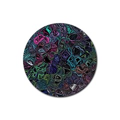 Background Pattern Texture Design Rubber Coaster (round) by Wegoenart