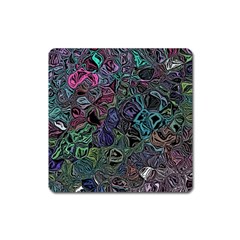 Background Pattern Texture Design Square Magnet by Wegoenart