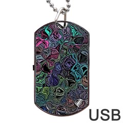 Background Pattern Texture Design Dog Tag Usb Flash (one Side) by Wegoenart