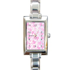 Valentine-background-hearts-bokeh Rectangle Italian Charm Watch