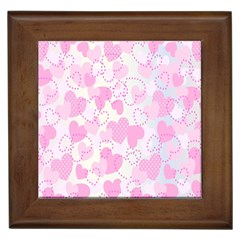 Valentine-background-hearts-bokeh Framed Tile