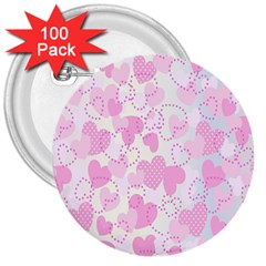 Valentine-background-hearts-bokeh 3  Buttons (100 Pack)  by Zezheshop