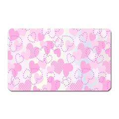 Valentine-background-hearts-bokeh Magnet (rectangular)