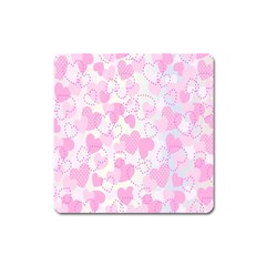 Valentine-background-hearts-bokeh Square Magnet