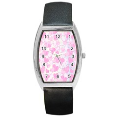 Valentine-background-hearts-bokeh Barrel Style Metal Watch