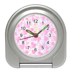 Valentine-background-hearts-bokeh Travel Alarm Clock