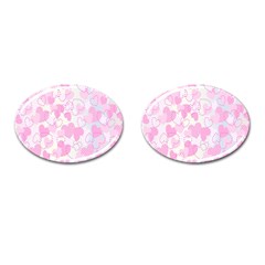 Valentine-background-hearts-bokeh Cufflinks (oval)