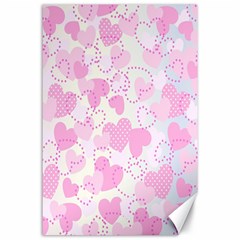 Valentine-background-hearts-bokeh Canvas 24  X 36 