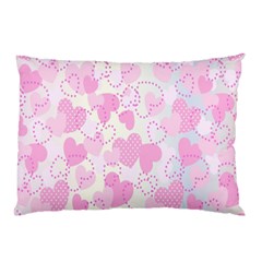 Valentine-background-hearts-bokeh Pillow Case by Zezheshop