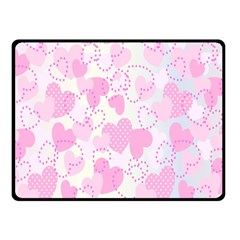 Valentine-background-hearts-bokeh Fleece Blanket (small) by Zezheshop