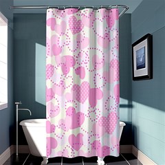 Valentine-background-hearts-bokeh Shower Curtain 36  X 72  (stall)  by Zezheshop