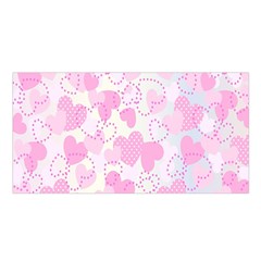 Valentine-background-hearts-bokeh Satin Shawl 45  X 80  by Zezheshop