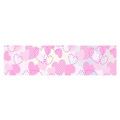 Valentine-background-hearts-bokeh Oblong Satin Scarf (16  X 60 ) by Zezheshop