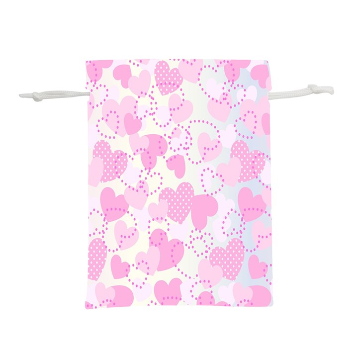 Valentine-background-hearts-bokeh Lightweight Drawstring Pouch (M)