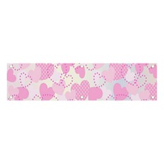 Valentine-background-hearts-bokeh Banner And Sign 4  X 1  by Zezheshop