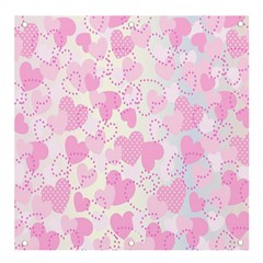 Valentine-background-hearts-bokeh Banner And Sign 4  X 4 