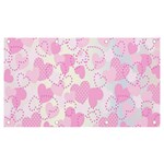 Valentine-background-hearts-bokeh Banner and Sign 7  x 4  Front