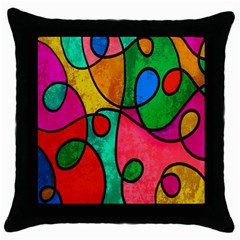 Abstract,e1 Throw Pillow Case (black) by nateshop