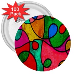 Abstract,e1 3  Buttons (100 Pack)  by nateshop