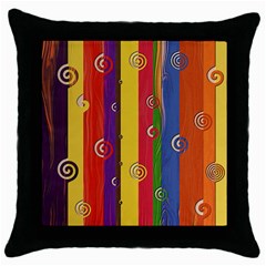 Abstract-e2 Throw Pillow Case (black) by nateshop